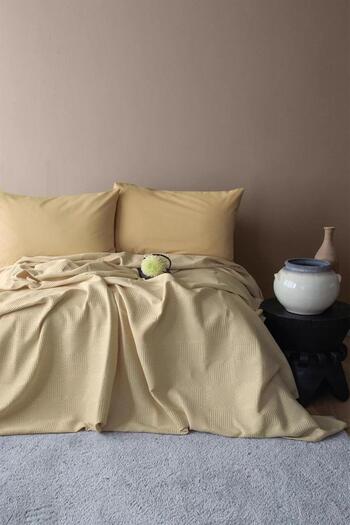İssimo İssimo Summer Punch Beige 100% Cotton Pique Set Single