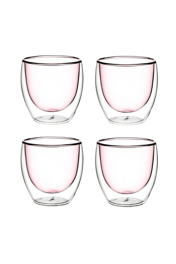 Blackstone Double Wall Drinking Glass Set – 250 ml, 4-Piece Premium Borosilicate Tumblers