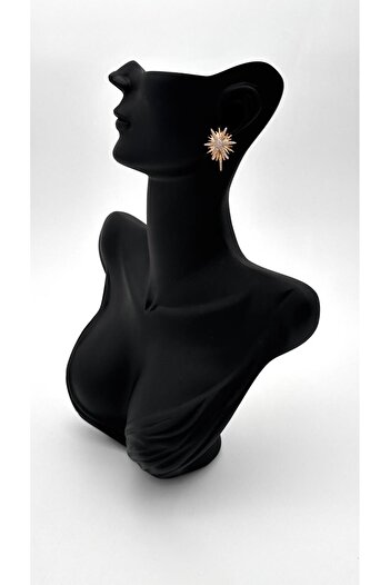 ELİOSA Non-Tarnish Gold(Xupıng) Zircon Stone Steel Earrings