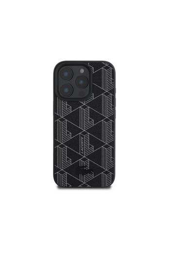 Lacoste LACOSTE Black Leather Case for iPhone 16 Pro Max - Original Design with MagSafe Support by CG Mobile