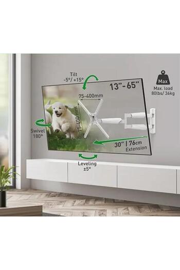Barkan TV / Monitor Mounts Barkan FM 13-65 36kg white TV wall mount