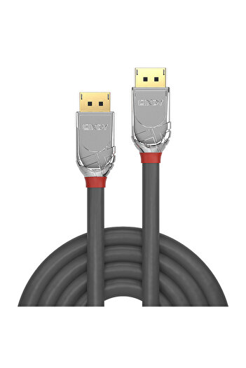 LİNDY Video Cables Lindy DisplayPort 1.2 Cable, 5m, Chrome