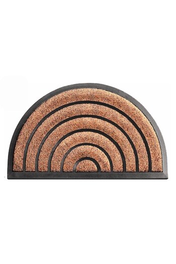 OPTIM DEKO Modern entrance mat, rubber and polyethylene, very resistant, DM 09, 75x45 cm, semicircle