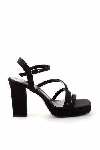 Bambi Matte Black Women's Classic Heeled Shoes K05215161538