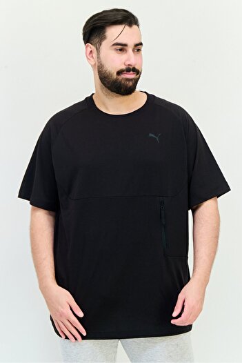 Puma Men Sportswear Fit Short Sleeve Brand Logo T-Shirt, Black