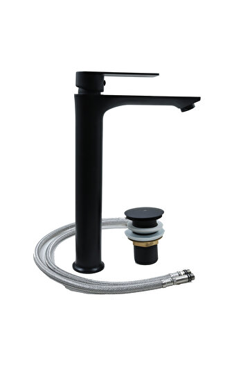AKSU AKSU Italian black tall basin mixer