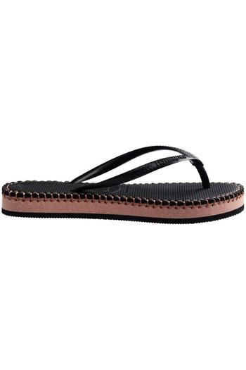 Havaianas Slim Flatform Loop Women's Slippers - Black
