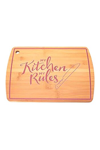 Generic Bien Servi Rectangular Shape Anti Slip Base Sustainable Bamboo Cutting Board Brown