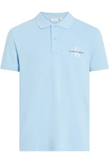 Calvin Klein Calvin Klein Men Blue Bell Monologo Short Sleeve Polo T-Shirt