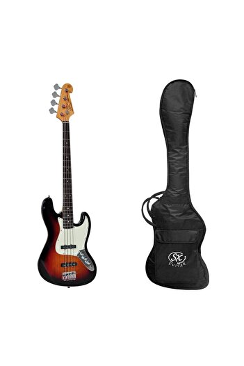 SX SJB623TS Electric bass guitar, sunburst, gig bag