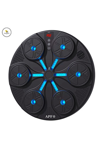 Generic APF® Interactive Boxing Machine with LED Lights, Music and Adjustable Workout Modes - Black
