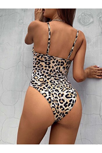 WildFashion Animal print one-piece swimsuit with cutout front SW2271-99