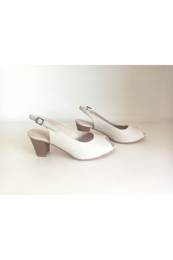 Crista Genuine Leather 4 cm Heeled Sandals