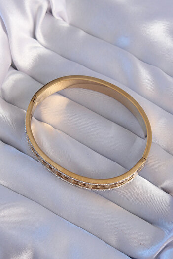 MAU CAT 316L Steel Gold Color Zircon Stone Model Clamp