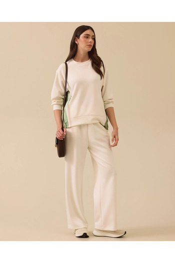 SEÇİL Double Fabric Pocket Drawstring Waist Sweatshirt