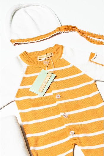 ZENİ BABY Newborn 4-Piece Knitted Knitwear Baby Set
