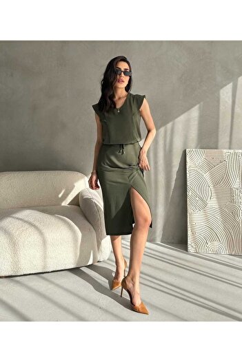 Maison La Femme Women's Blouse Skirt Set