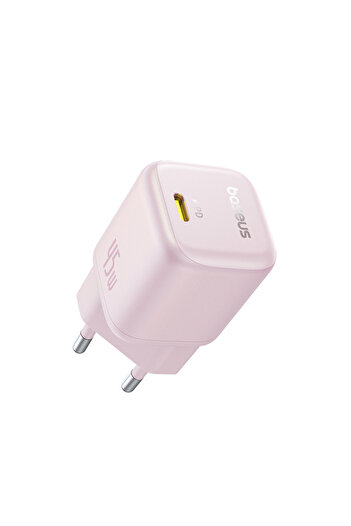 Baseus PicoGo mains charger, 45W, USB-C, Fast Charger, Pink