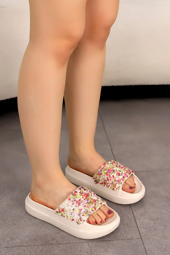 Mamito Ayakkabı Eva 02 Stone Detailed Slippers