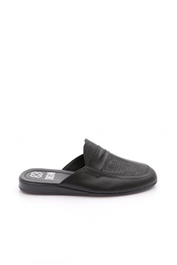 DGN Men's Leather Groom Slippers