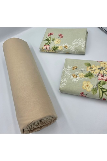 pınarhome collectıon 100% Organic Cotton Soft Fabric Embedded Sheets+Pillow Cover Corner Depth 28-30 Cm**New Season**