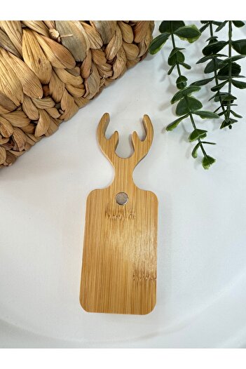 zezedesing Bamboo Magnet Bottle Opener with Deer Figure