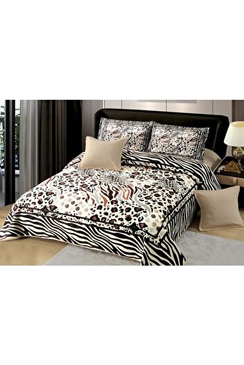 OEM Quilted velvet blanket, with pattern, 5 pieces, double bed, 230x250 cm, CM36