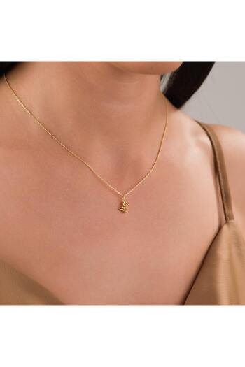 HOBİSY GIFT SHOP Minimal Yengeç Figürlü Zirkon Taşlı Altın Kaplama Kadın Kolye
