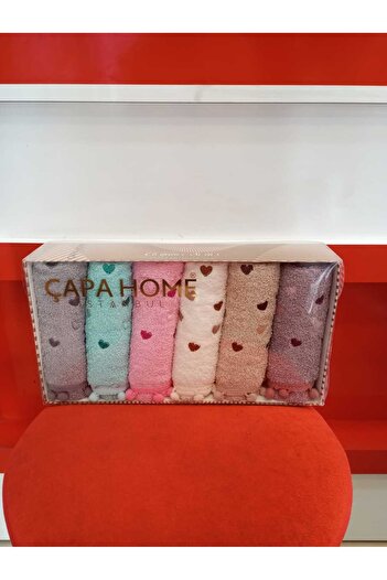 Çapa Home Cotton 6 Li Premium Special Quality Gift Daily Use Kitchen Towel 30X50