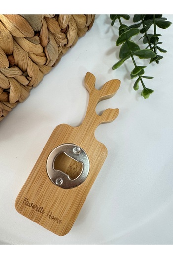 zezedesing Leaf Figured Bamboo Magnet Bottle Opener