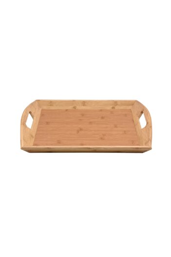 Bien Servi High Quality Rectangular Shaped Bamboo Serving Tray Brown