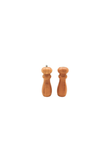 Bien Servi 2-Piece High Quality Bamboo Seasoning Pot Set Brown