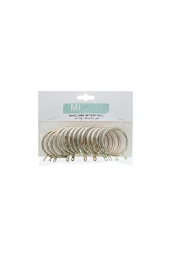 Generic Micasa 15-Piece Rings Gold 28mm