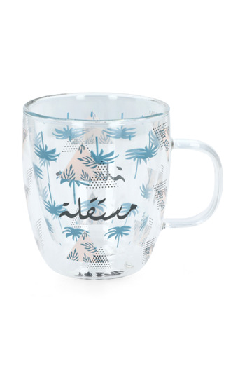 Bien Servi Smiling Independent Double Wall Mug with Ergonomic Handle Multicolor