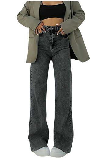 Livik Di̇lemma Women's Lycra Stretchy Custom Cut Wide Leg Jeans