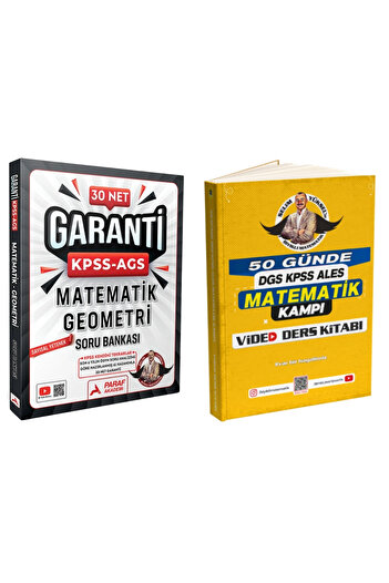 Bıyıklı Matematik KPSS-AGS-DGS-ALES Matematik Seti – Paraf 30 Net Soru Bankası + Bıyıklı 50 Günde Video Ders Notları