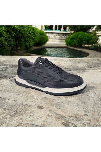 Voyager Men's Genuine Leather Orthopedic Rubber Sole Lace Light Casual Shoes