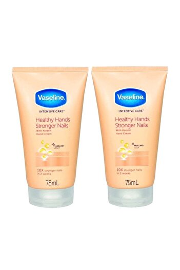 Vaseline Pack of 2 Intensive Care Keratin Nail And Hand Cream - 2x75ml