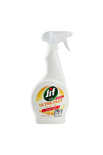 Jif Fast Bleach Enriched Grease Remover Kitchen Spray Clear