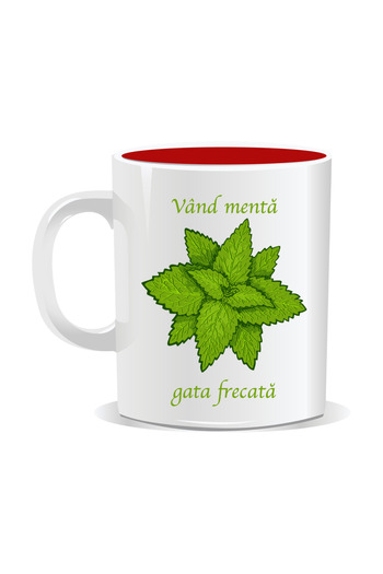 OEM Personalized mug with funny message, I sell ready-to-squeeze mint - Red interior