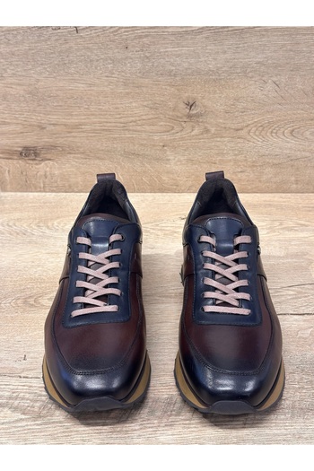 Pierre Cardin Lace-Up Eva Ortholite Sole Lightweight Genuine Leather Casual Shoes