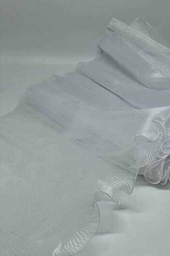 Massaltay Bridal Flower Wrap Tulle 60cm, Ruffled Bridal Flower Wrap Tulle