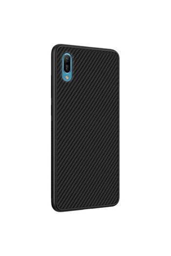 OEM Case for Huawei Y6 2019, Perfect Fit, with carbon inserts, black