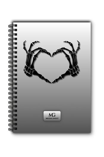 MG Medicinist Medical Notebook A5 - Bones of Affection - Vellum Paper - 80 Sheets