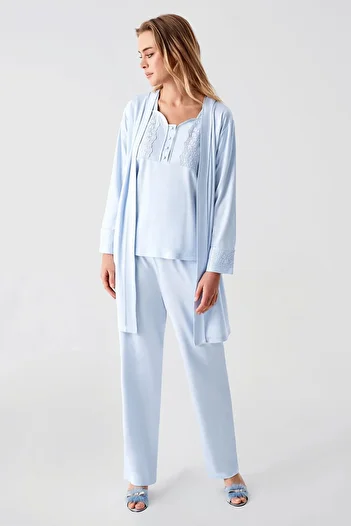 Kocabey 321 Women's Pajama Set with Dressing Gown