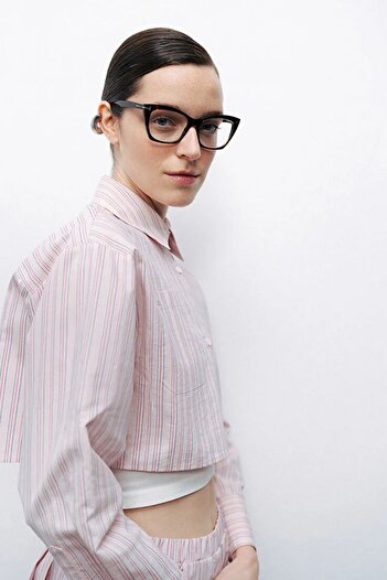 Nocturne    Striped Crop Shirt