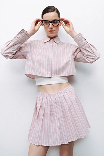 Nocturne    Striped Crop Shirt