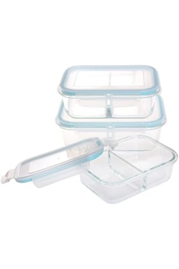 Westinghouse 3-Piece Rectangle Glass Container Set | 1050ml x 3 | Airtight & Leak-Proof | BPA-Free &