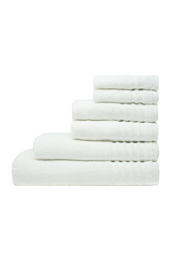 Trident 6Piece Smart Twist Towel Set Includes 1Large90x150cm+1Bath70x130cm+2Hand50x90cm+2Wash30x30cm MidBlue