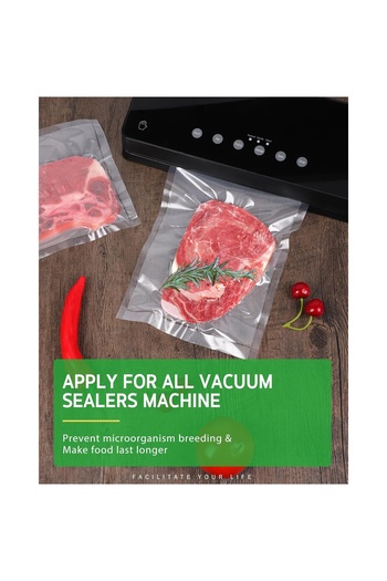 Zibba Life Embossed Vacuum Bags, Set 100 Pieces 15x25 cm, Zibba Life™, Compatible with Any Vacuum Machine